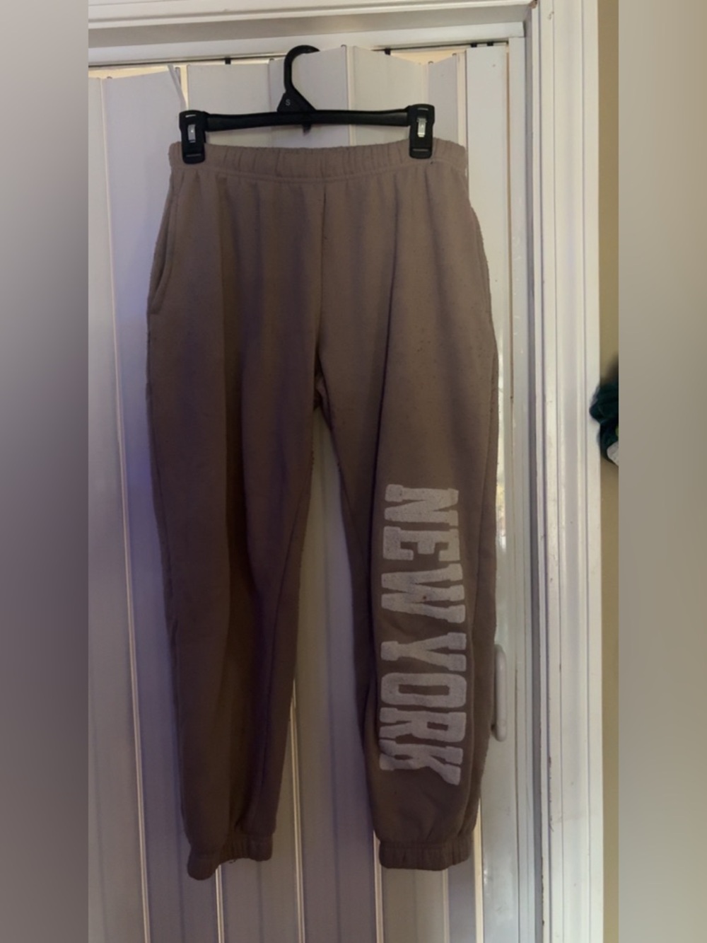 Woman’s Brown 'New York' Logo Jogger Pants